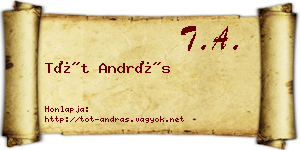 Tót András névjegykártya
